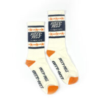 SPEED SYCLE BARB WIRE SOCK WHITE ORANGE