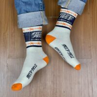 SPEED SYCLE BARB WIRE SOCK WHITE ORANGE - Image 8